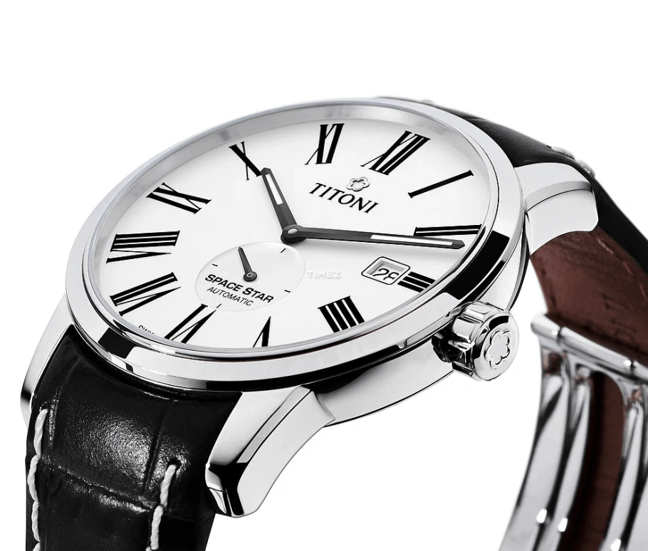 Titoni,SPACE STAR 40mm,40mm,Stainless Steel,Silver,Automatic,Day,Sapphire,Crystal Glass,83638 S,83638 S-ST-608