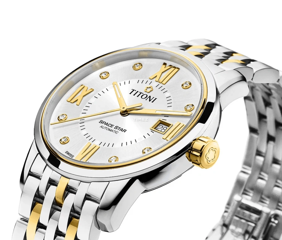 Titoni,SPACE STAR 40mm,40mm,Stainless Steel,Silver,Automatic,Day,Sapphire,Crystal Glass,83538 SY,83538 SY-099