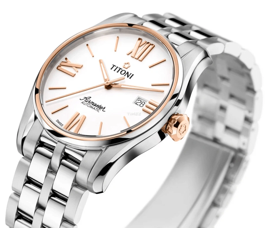 Titoni,AIRMASTER 40mm,40mm,Stainless Steel,Silver,Automatic,Day,Sapphire,Crystal Glass,83908 SRG,83908 SRG-619