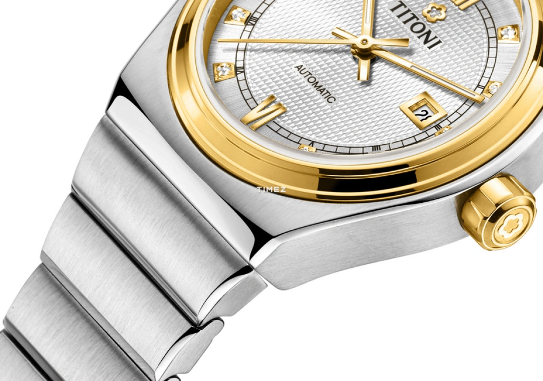 Titoni,IMPETUS 28.50mm,28.50mm,Stainless Steel,Silver,Automatic,Day,Sapphire,Crystal Glass,23751 SY,23751 SY-629