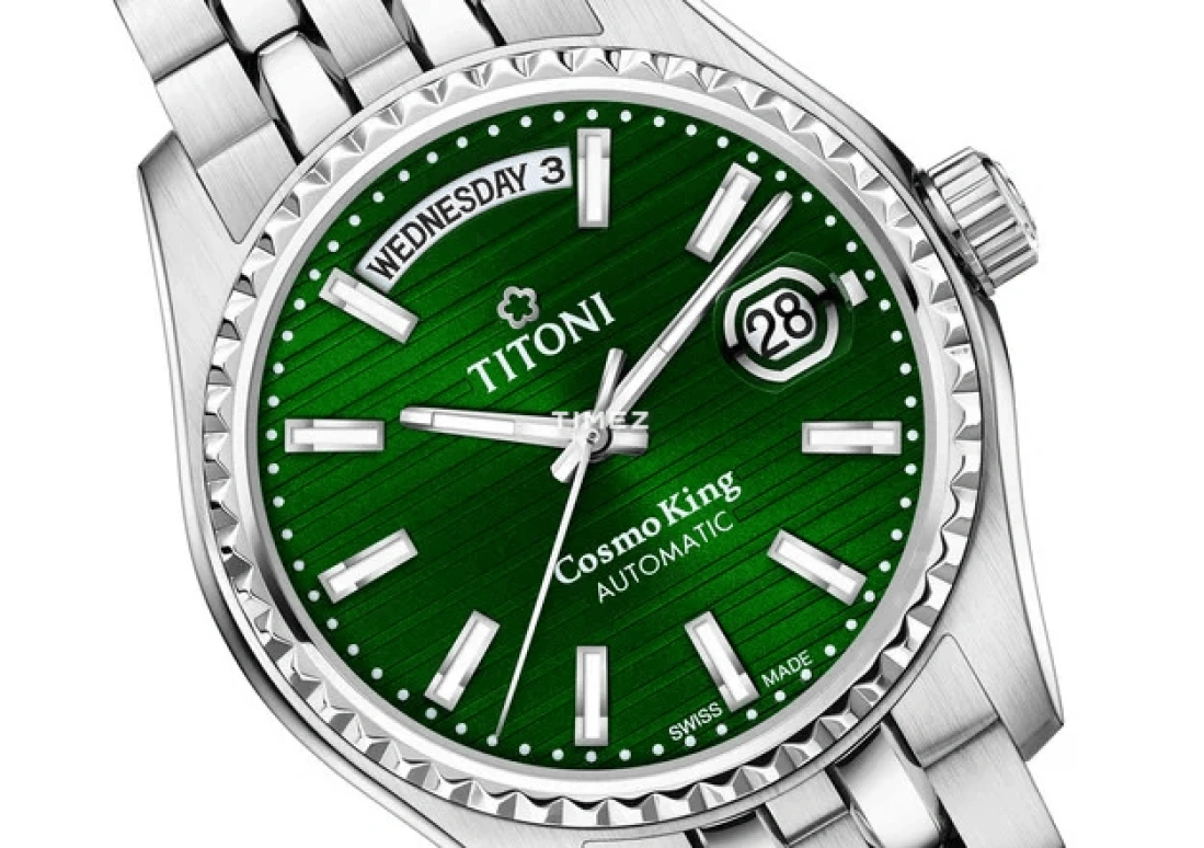 Titoni,COSMO 40mm,40mm,Stainless Steel,Green,Automatic,Date,Day,797 S,797 S-697