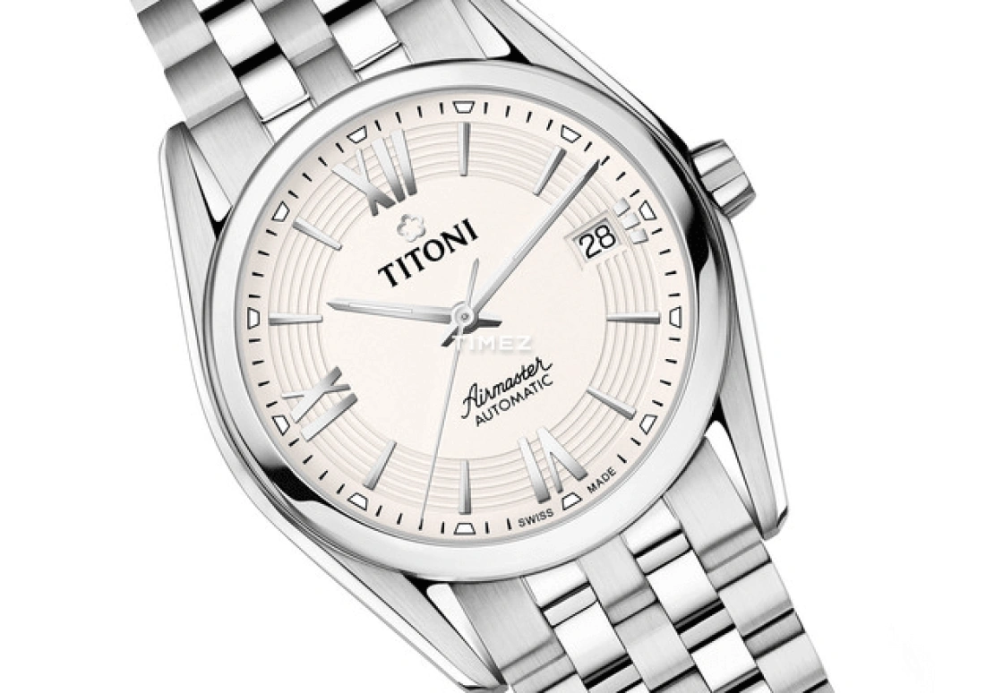 Titoni,AIRMASTER 38.50mm,38.50mm,Stainless Steel,Silver,Automatic,Sapphire,Glass,Round,83909 S,83909 S-342