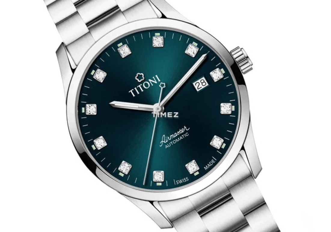 Titoni,AIRMASTER 39mm,39mm,Stainless Steel,Blue,Automatic,Day,Sapphire,Crystal Glass,83743 S,83743 S-682