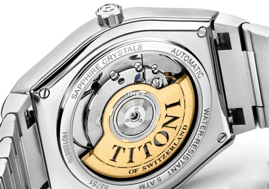 Titoni,IMPETUS 39.50mm,39.50mm,Stainless Steel,Silver,Automatic,Day,Sapphire,Crystal Glass,83751 S,83751 S-629