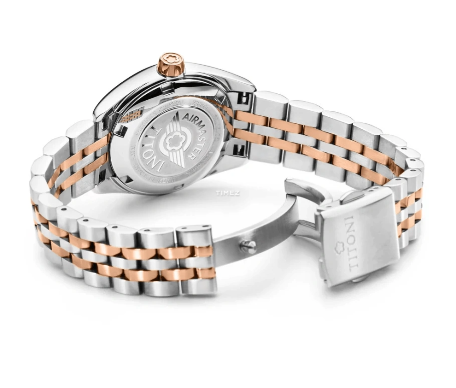 Titoni,AIRMASTER 27mm,27mm,Stainless Steel,White,Automatic,Day,Sapphire,Crystal Glass,23909 SRG,23909 SRG-063
