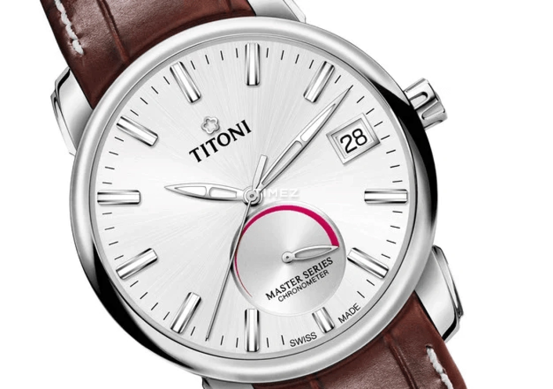 Titoni,MASTER 41mm,41mm,Stainless Steel,Silver,Automatic,Day,Power Reserve Indicator,94388 S,94388 S-ST-578