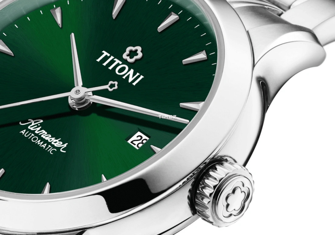 Titoni,AIRMASTER 29mm,29mm,Stainless Steel,Green,Automatic,Day,Sapphire,Crystal Glass,23733 S,23733 S-673