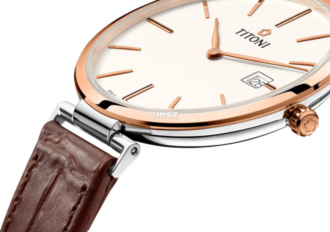 Titoni,SLENDERLINE 39mm,39mm,Stainless Steel,Silver,Automatic,Day,Sapphire,Crystal Glass,82718 SRG,82718 SRG-ST-606