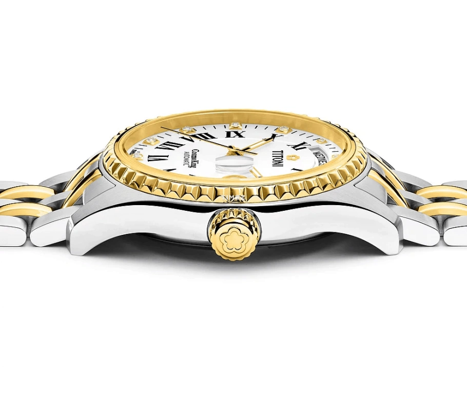 Titoni,COSMO 40mm,40mm,Stainless Steel,White,Automatic,Date,Day,797 SY,797 SY-019