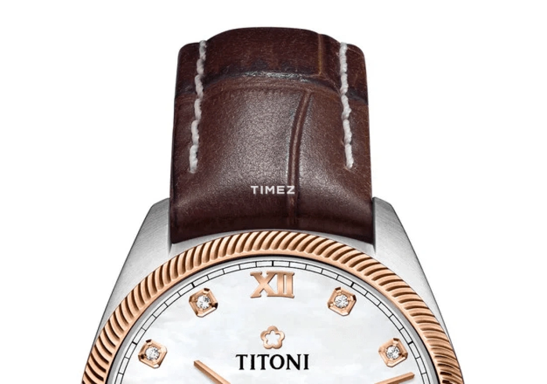 Titoni,COSMO 33.50mm,33.50mm,Stainless Steel,White,Automatic,Day,Sapphire,Crystal Glass,828 SRG,828 SRG-ST-652