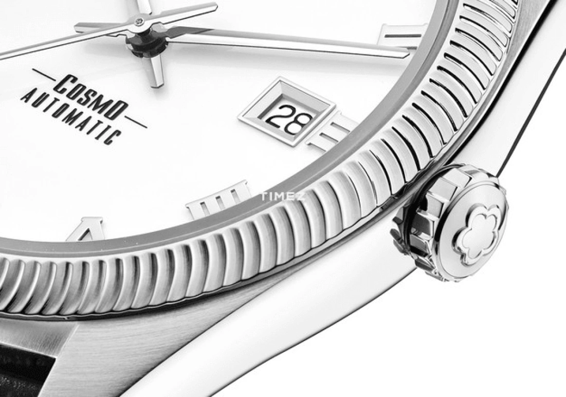Titoni,COSMO 41mm,41mm,Stainless Steel,White,Automatic,Day,Sapphire,Crystal Glass,878 S,878 S-ST-657