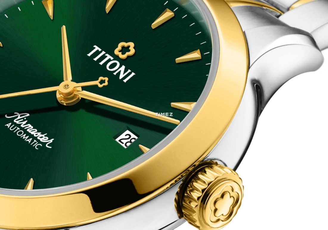 Titoni,AIRMASTER 29mm,29mm,Stainless Steel,Green,Automatic,Day,Sapphire,Crystal Glass,23733 SY,23733 SY-673