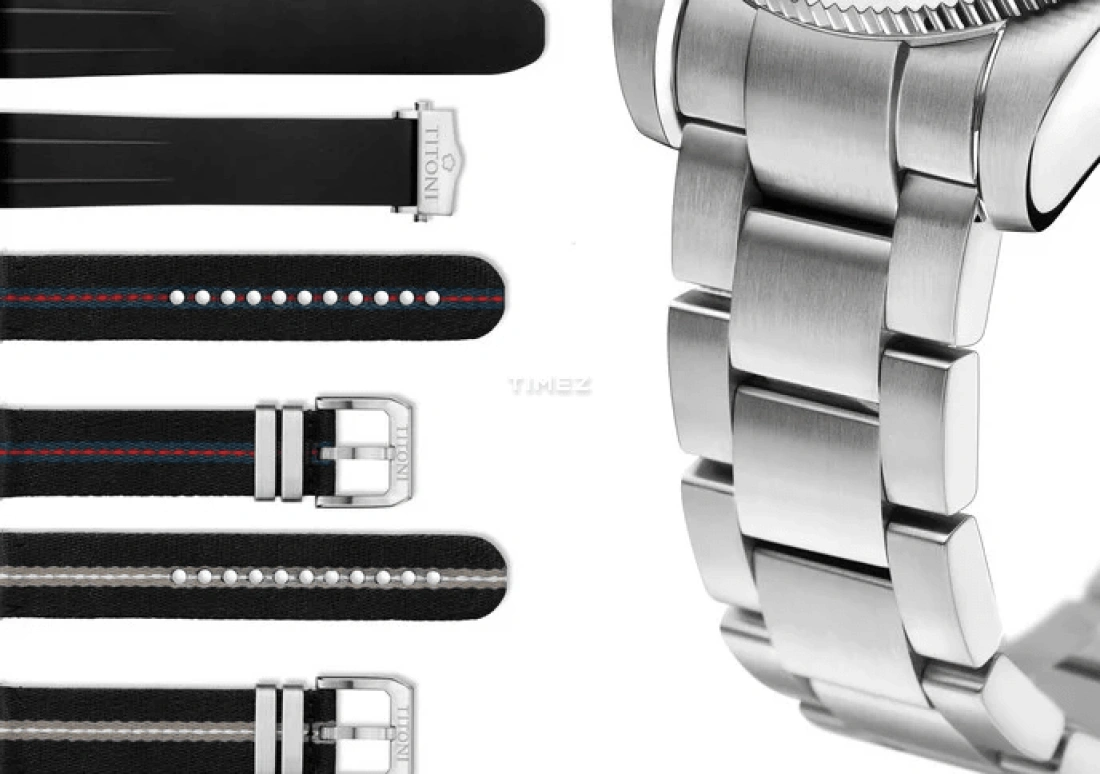 Titoni,SEASCOPER 42mm,42mm,Stainless Steel,Blue,Automatic,Day,Sapphire,Crystal Glass,83300 S,83300 S-BE-R-705