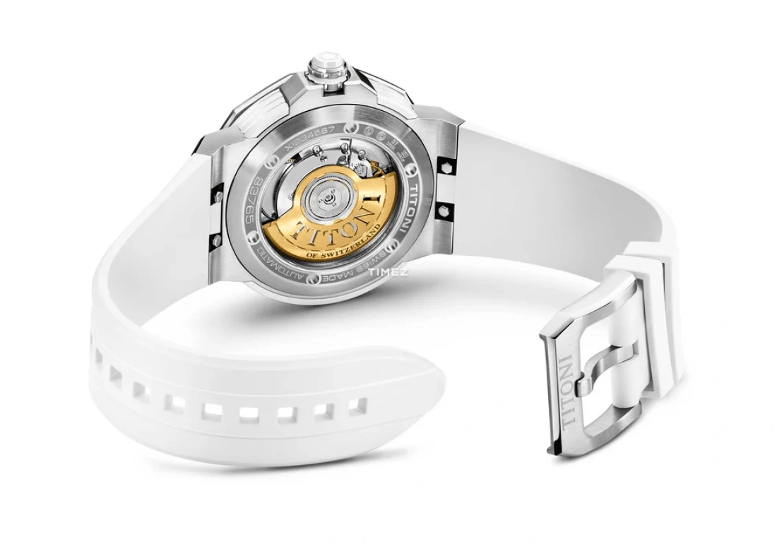 Titoni,IMPETUS 43mm,43mm,Stainless Steel,Ceramic,White,Automatic,Day,42hours,83765 S,83765 S-WW-711