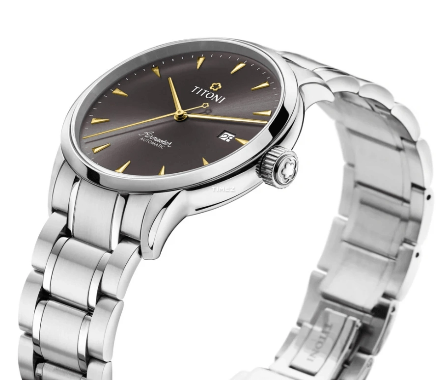 Titoni,AIRMASTER 40mm,40mm,Stainless Steel,Black,Light,Automatic,Day,Sapphire,Crystal Glass,83733 S,83733 S-576Y