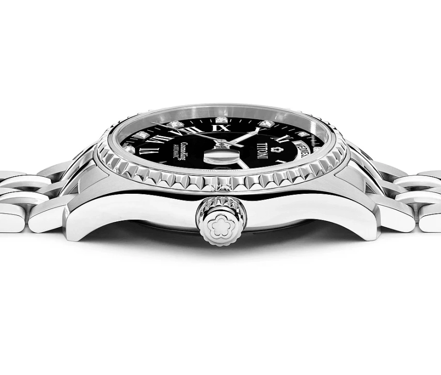 Titoni,COSMO 40mm,40mm,Stainless Steel,Black,Automatic,Date,Day,797 S,797 S-540