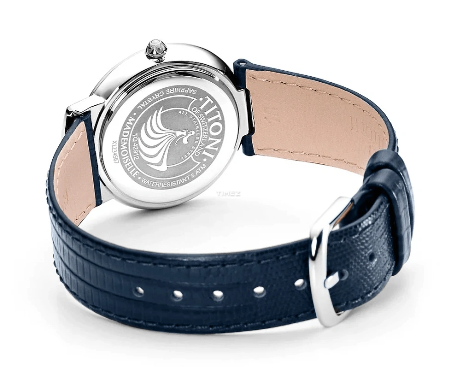 Titoni,MADEMOISELLE BY TITONI 32mm,32mm,Stainless Steel,Blue,Quartz,Sapphire,Crystal Glass,Round,TQ 42912 S,TQ 42912 S-ST-591