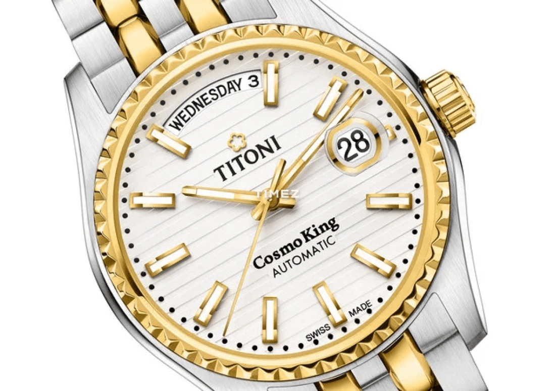 Titoni,COSMO 40mm,40mm,Stainless Steel,Silver,Automatic,Date,Day,797 SY,797 SY-695