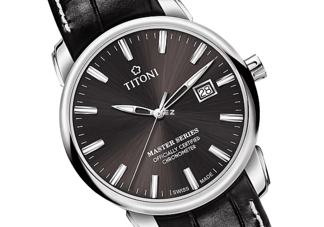 Titoni,MASTER 41mm,41mm,Stainless Steel,Smoky Coal,Automatic,Day,Sapphire,Glass,83188 S,83188 S-ST-576