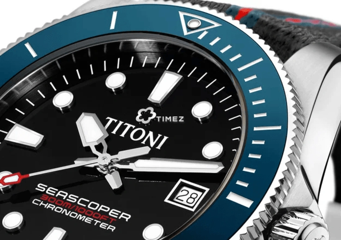 Titoni,SEASCOPER 45mm,45mm,Stainless Steel,Black,Automatic,Day,Sapphire,Crystal Glass,83300 SBE,83300 SBE-T4-706