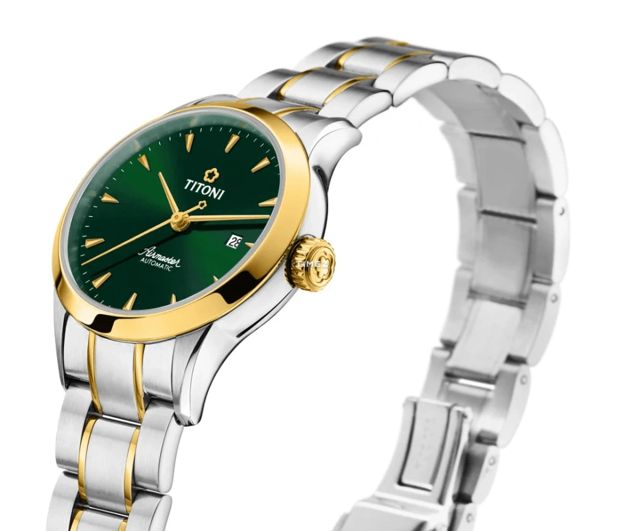 Titoni,AIRMASTER 29mm,29mm,Stainless Steel,Green,Automatic,Day,Sapphire,Crystal Glass,23733 SY,23733 SY-673