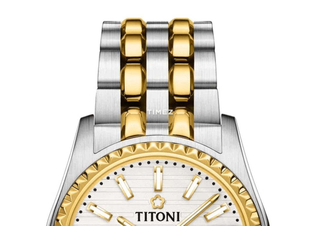 Titoni,COSMO 27mm,27mm,Stainless Steel,Silver,Automatic,Day,Sapphire,Crystal Glass,729 SY,729 SY-695
