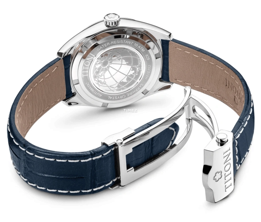 Titoni,COSMO 33.50mm,33.50mm,Stainless Steel,Blue,Automatic,Day,Sapphire,Crystal Glass,828 S,828 S-ST-612