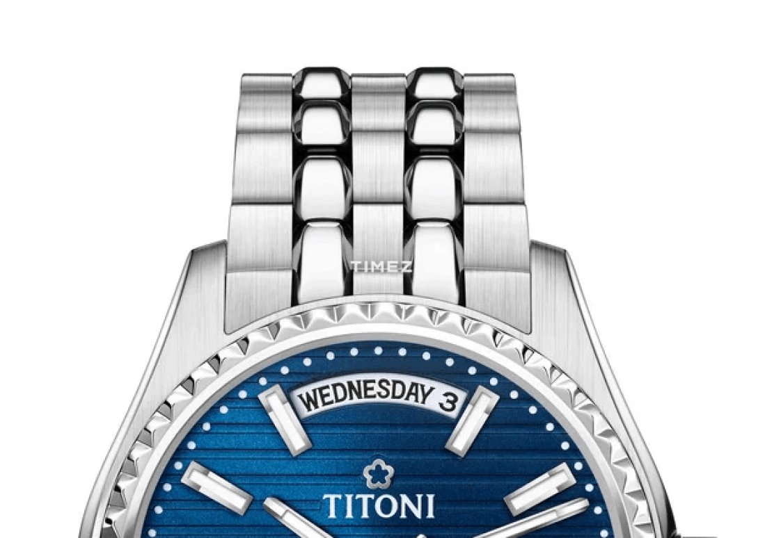 Titoni,COSMO 40mm,40mm,Stainless Steel,Blue,Automatic,Date,Day,797 S,797 S-696
