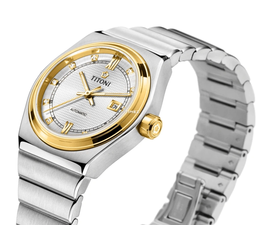 Titoni,IMPETUS 28.50mm,28.50mm,Stainless Steel,Silver,Automatic,Day,Sapphire,Crystal Glass,23751 SY,23751 SY-629