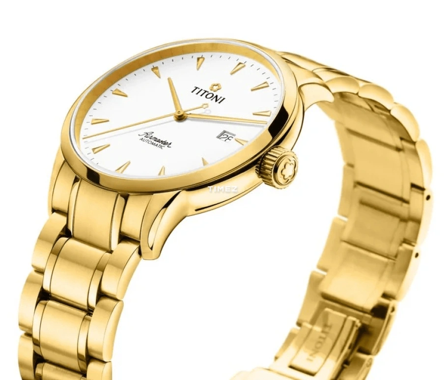 Titoni,AIRMASTER 40mm,40mm,Stainless Steel,White,Automatic,Day,41hours,83733 G,83733 G-583