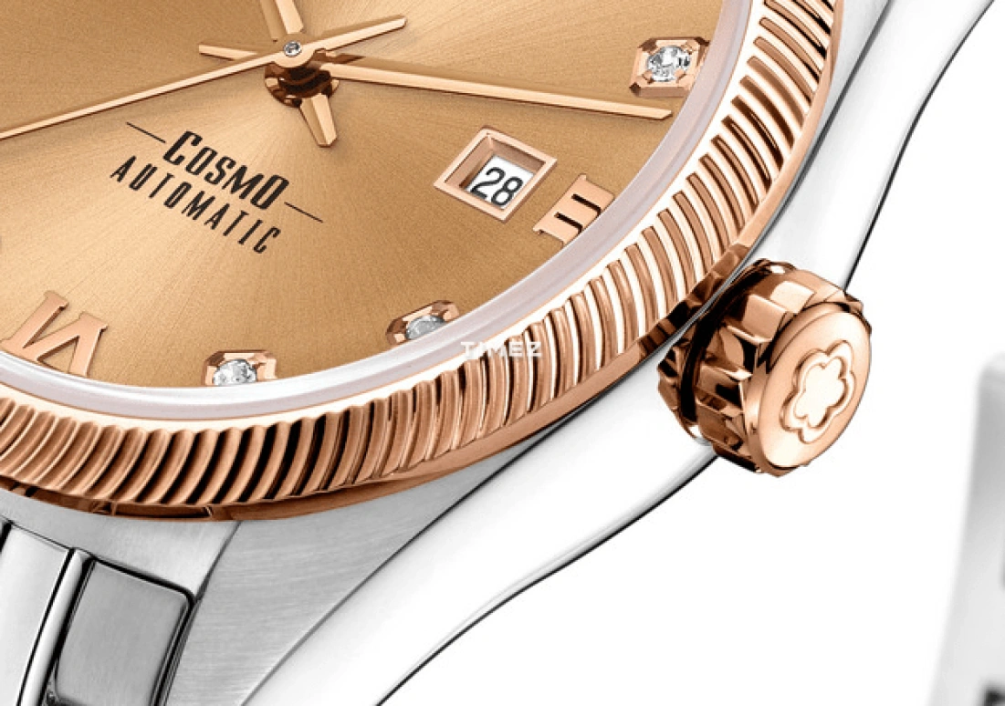Titoni,COSMO 30mm,30mm,Stainless Steel,Copper,Automatic,Day,Sapphire,Crystal Glass,818 SRG,818 SRG-653