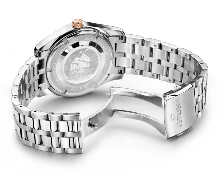 Titoni,AIRMASTER 39mm,39mm,Stainless Steel,Brown,Automatic,Date,Day,93808 SRG,93808 SRG-618
