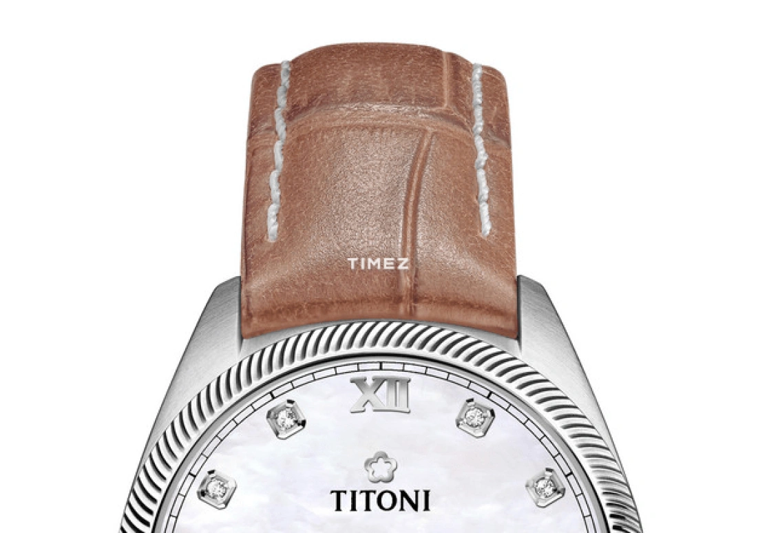 Titoni,COSMO 33.50mm,33.50mm,Stainless Steel,White,Automatic,Day,Sapphire,Crystal Glass,828 S,828 S-ST-652
