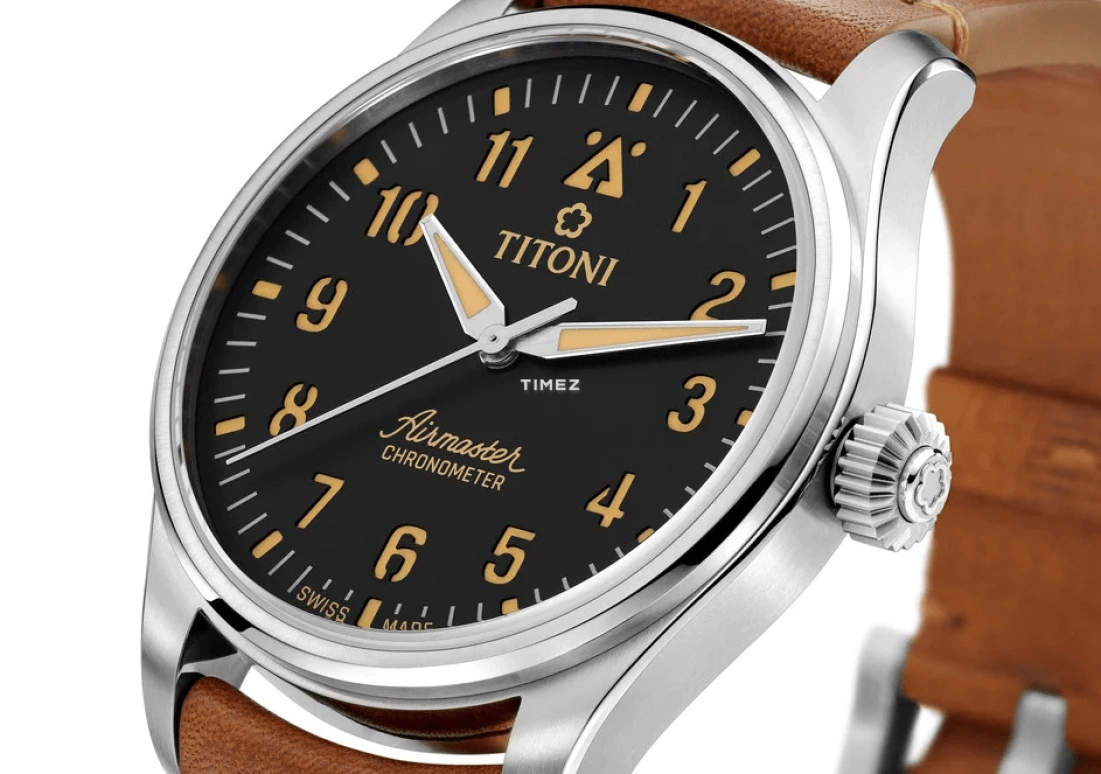 Titoni,AIRMASTER 43mm,43mm,Stainless Steel,Black,Automatic,38hours,Sapphire,Crystal Glass,73906 T,73906 T-ST-723