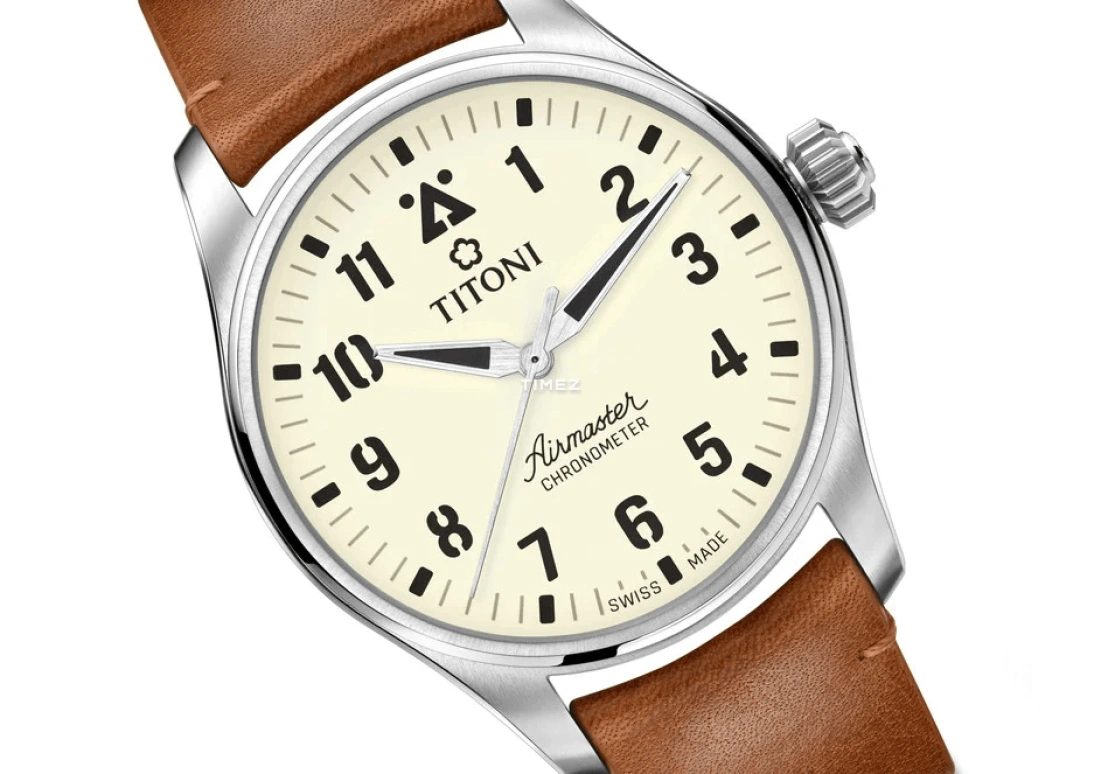 Titoni,AIRMASTER 43mm,43mm,Stainless Steel,Cream white,Automatic,38hours,Sapphire,Crystal Glass,73906 T,73906 T-ST-724
