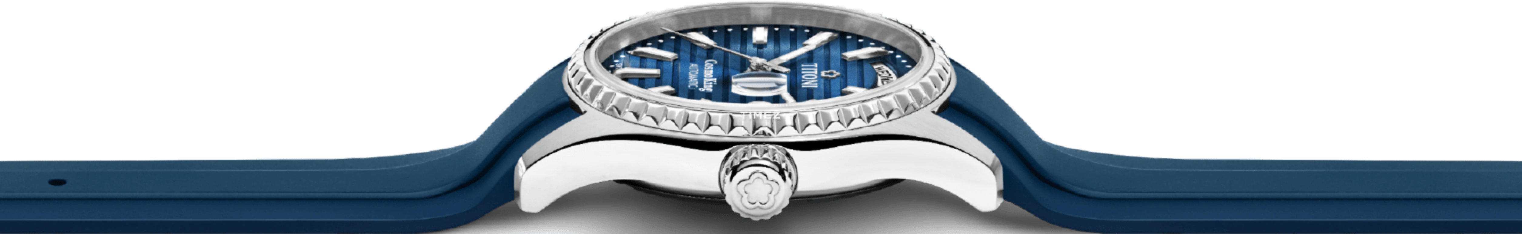 Titoni,COSMO 40mm,40mm,Stainless Steel,Blue,Automatic,Date,Day,797 S,797 S-RBL-696