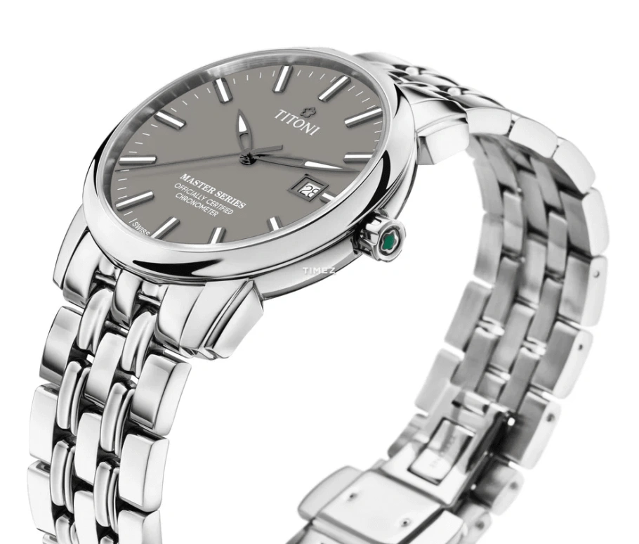 Titoni,MASTER 41mm,41mm,Stainless Steel,Grey,Automatic,Day,Sapphire,Crystal Glass,83188 S,83188 S-678