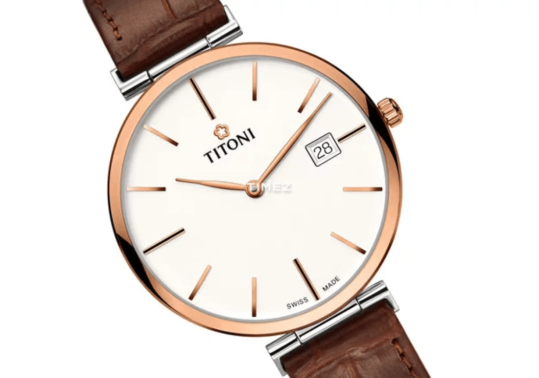 Titoni,SLENDERLINE 39mm,39mm,Stainless Steel,Silver,Automatic,Day,Sapphire,Crystal Glass,82718 SRG,82718 SRG-ST-606
