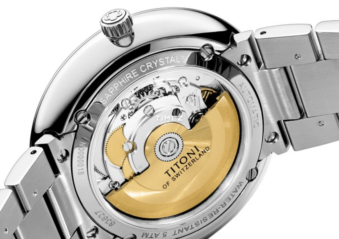 Titoni,AIRMASTER 42mm,42mm,Stainless Steel,Silver,Automatic,Day,Sapphire,Crystal Glass,83627 S,83627 S-606