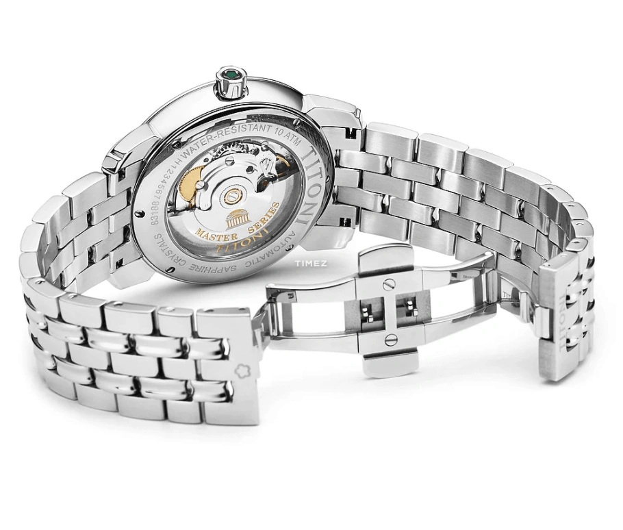 Titoni,MASTER 41mm,41mm,Stainless Steel,Black,Light,Automatic,Day,Sapphire,Crystal Glass,83188 S,83188 S-610