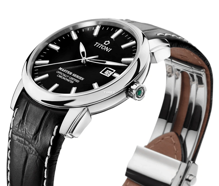 Titoni,MASTER 41mm,41mm,Stainless Steel,Black,Automatic,Day,Sapphire,Glass,83188 S,83188 S-ST-577
