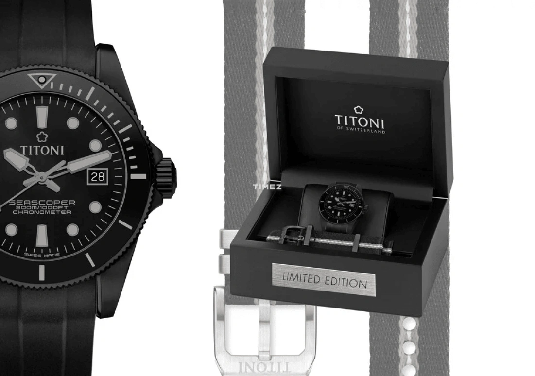 Titoni,SEASCOPER 42mm,42mm,Stainless Steel,Ceramic,Black,Automatic,Day,38hours,83300 B,83300 B-BK-R-716