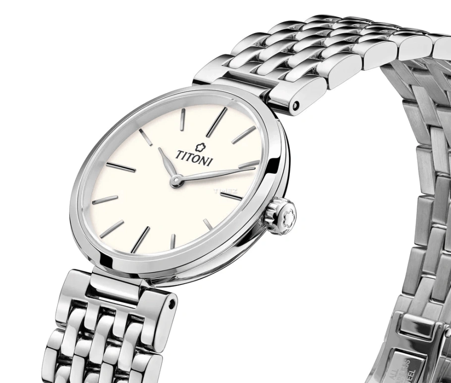 Titoni,SLENDERLINE 25.50mm,25.50mm,Stainless Steel,Silver,Quartz,Sapphire,Crystal Glass,Round,TQ 42718 S,TQ 42718 S-606
