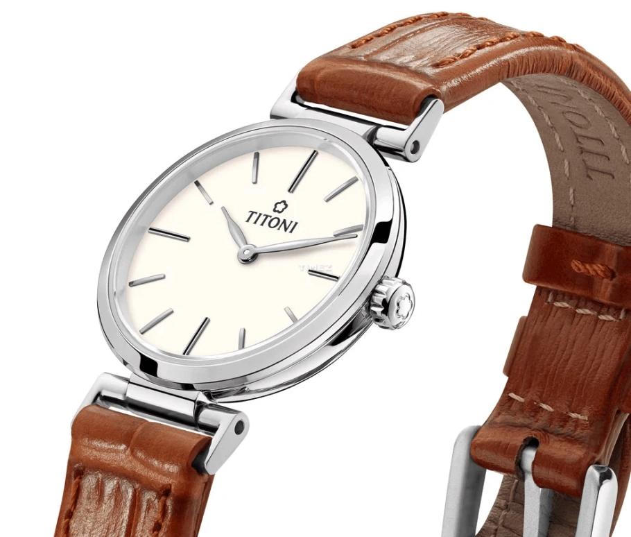 Titoni,SLENDERLINE 25.50mm,25.50mm,Stainless Steel,Silver,Quartz,Sapphire,Crystal Glass,Round,TQ 42718 S,TQ 42718 S-ST-606