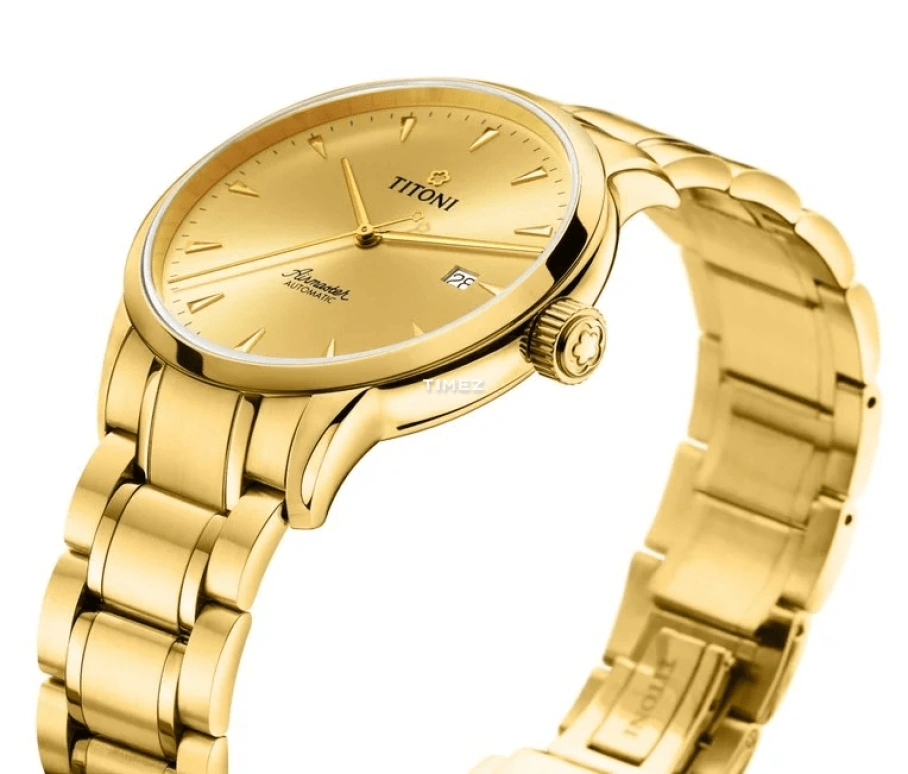 Titoni,AIRMASTER 40mm,40mm,Stainless Steel,Gold,Automatic,Day,41hours,83733 G,83733 G-651