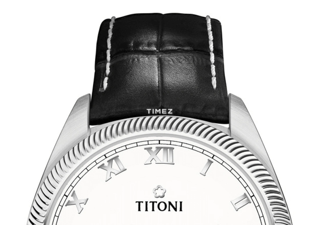 Titoni,COSMO 41mm,41mm,Stainless Steel,White,Automatic,Day,Sapphire,Crystal Glass,878 S,878 S-ST-657