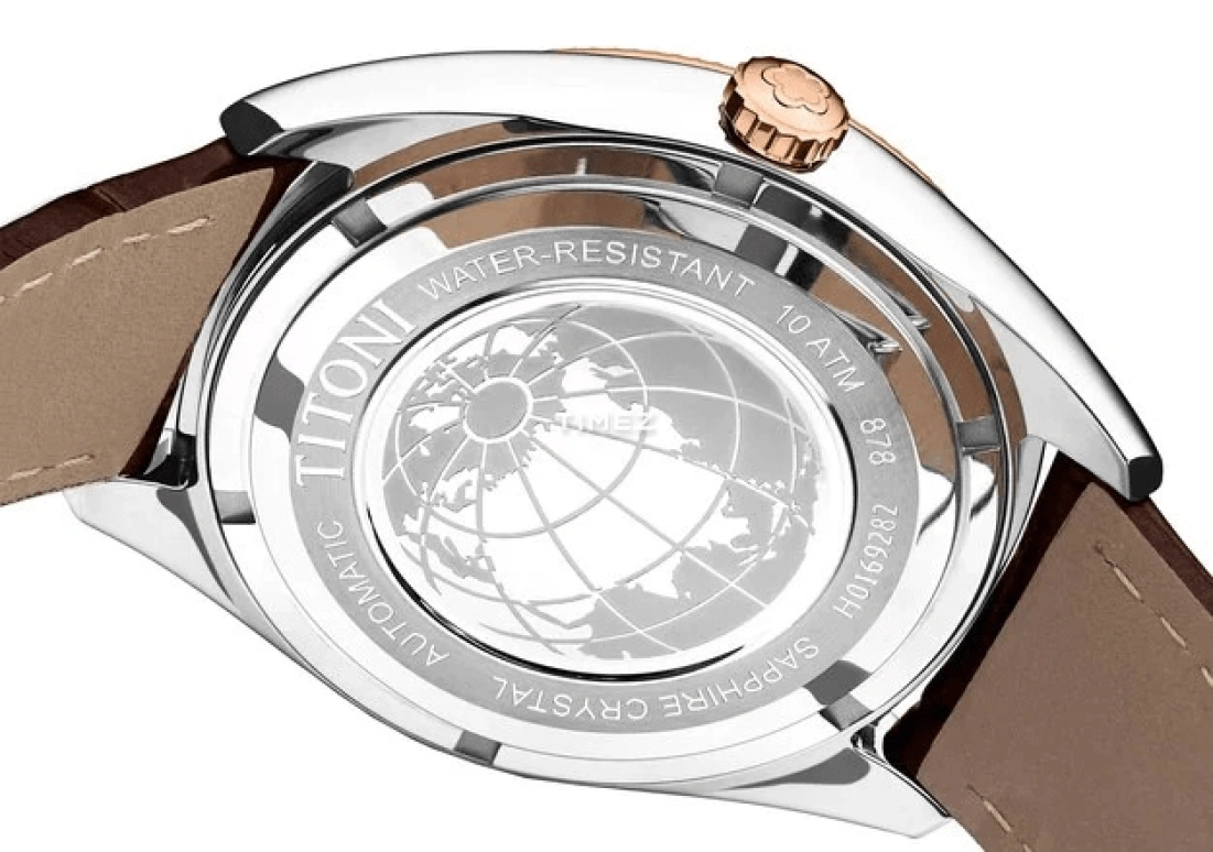 Titoni,COSMO 41mm,41mm,Stainless Steel,Silver,Automatic,Day,Crystal Glass,Sapphire,878 SRG,878 SRG-ST-606