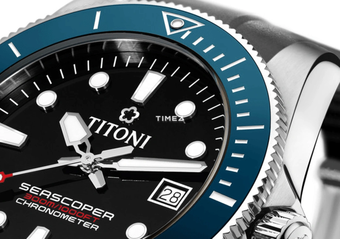 Titoni,SEASCOPER 42mm,42mm,Stainless Steel,Black,Automatic,Day,Sapphire,Crystal Glass,83300 S,83300 S-BE-R-706