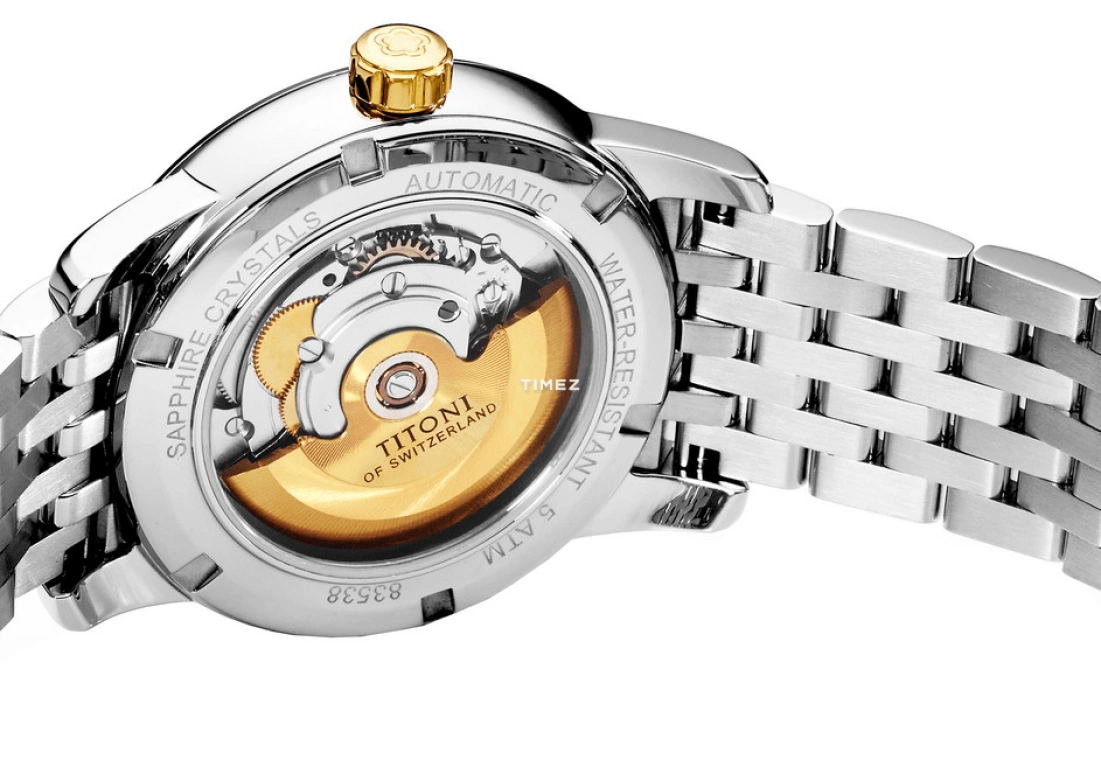 Titoni,SPACE STAR 40mm,40mm,Stainless Steel,Silver,Automatic,Day,Sapphire,Crystal Glass,83538 SY,83538 SY-099