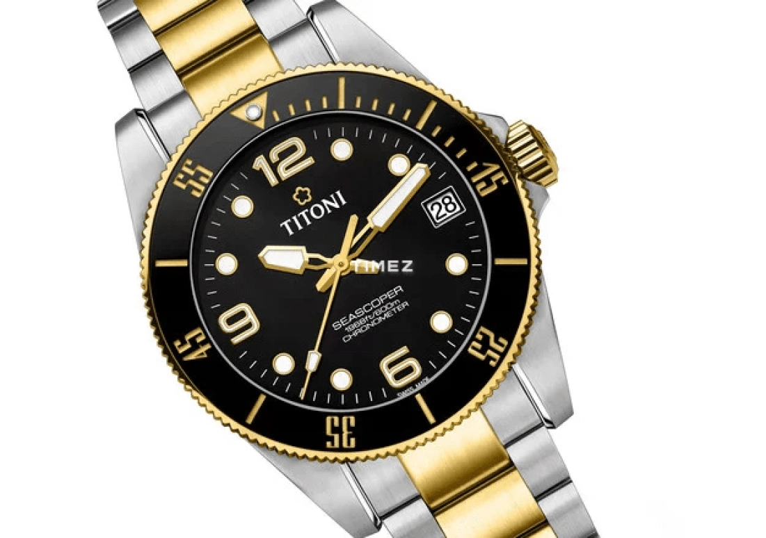 Titoni,SEASCOPER 42mm,42mm,Stainless Steel,Ceramic,Black,Automatic,Day,Sapphire,Crystal Glass,83600 SY,83600 SY-BK-256